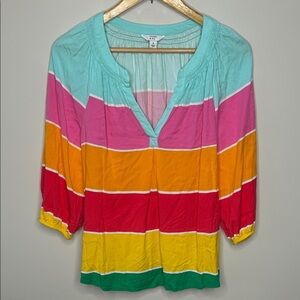 Crown & Ivy Rayon Striped Blouse